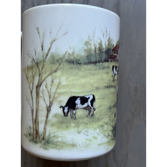 Vintage OTAGIRI Japan Cow with Calf in Pasture Coffee Mug Cup  8 oz. - Picture 6 of 9